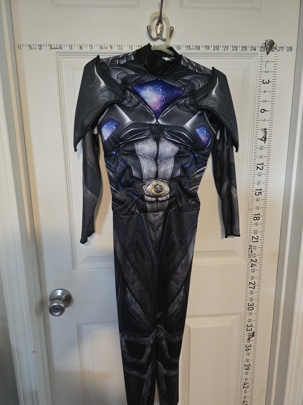 Disguise Black & Blue Galaxy Armor Kids Superhero Costume